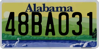AL license plate 48BA031