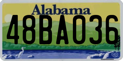AL license plate 48BA036