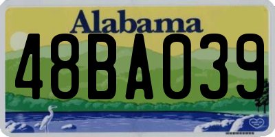 AL license plate 48BA039