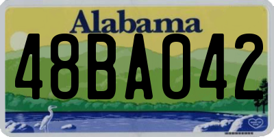 AL license plate 48BA042