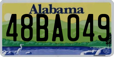 AL license plate 48BA049
