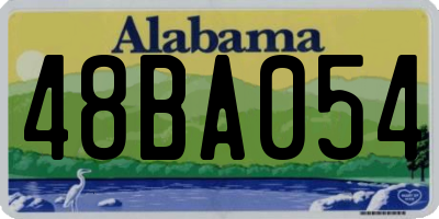 AL license plate 48BA054
