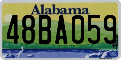 AL license plate 48BA059