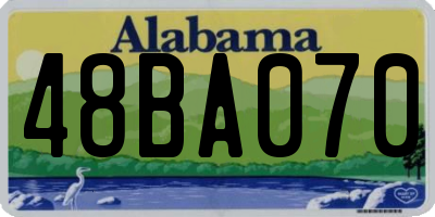 AL license plate 48BA070