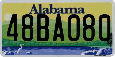 AL license plate 48BA080
