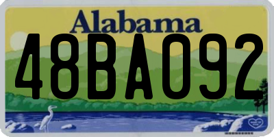 AL license plate 48BA092