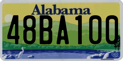 AL license plate 48BA100