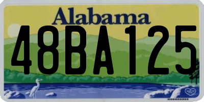 AL license plate 48BA125