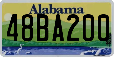 AL license plate 48BA200