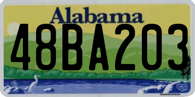 AL license plate 48BA203