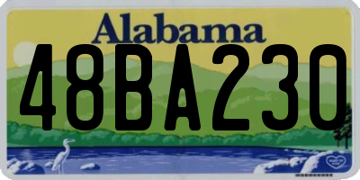 AL license plate 48BA230