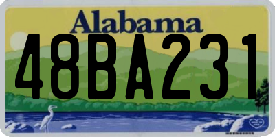AL license plate 48BA231