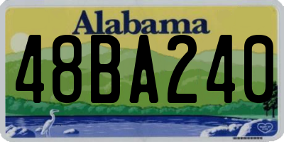 AL license plate 48BA240