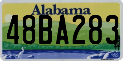 AL license plate 48BA283