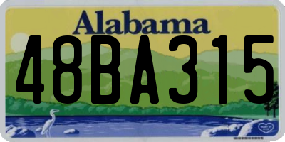 AL license plate 48BA315