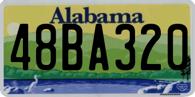 AL license plate 48BA320