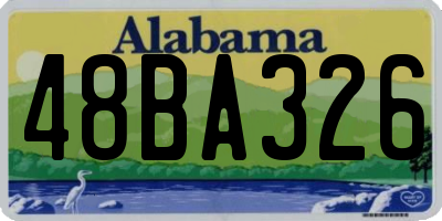 AL license plate 48BA326