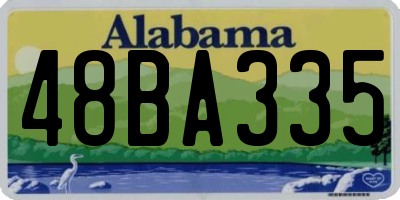 AL license plate 48BA335