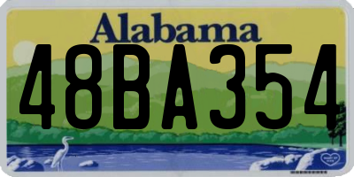 AL license plate 48BA354