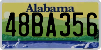 AL license plate 48BA356