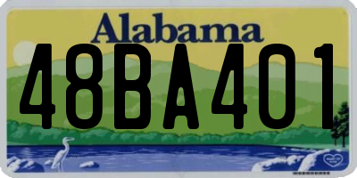 AL license plate 48BA401