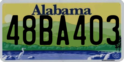 AL license plate 48BA403