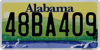 AL license plate 48BA409