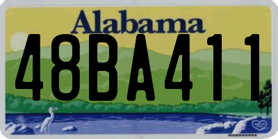 AL license plate 48BA411