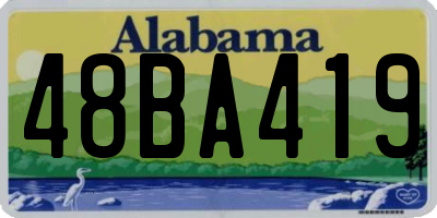 AL license plate 48BA419