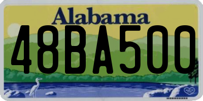 AL license plate 48BA500