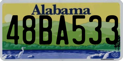 AL license plate 48BA533