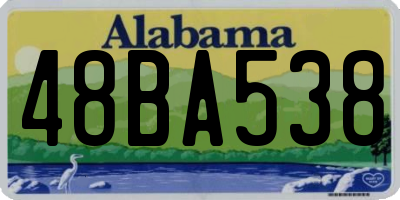 AL license plate 48BA538