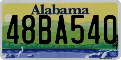 AL license plate 48BA540