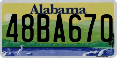 AL license plate 48BA670