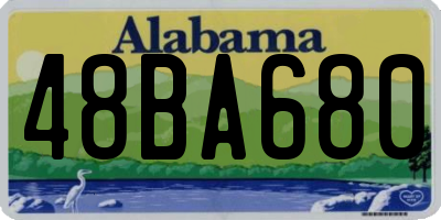 AL license plate 48BA680