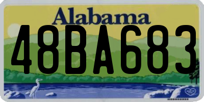 AL license plate 48BA683