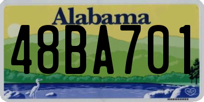 AL license plate 48BA701
