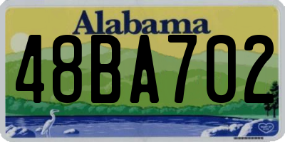 AL license plate 48BA702