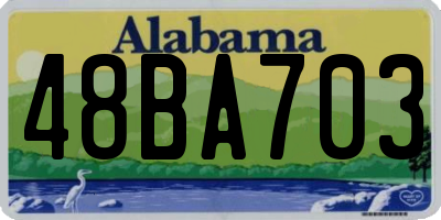AL license plate 48BA703