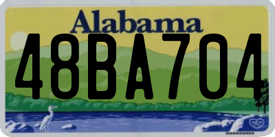 AL license plate 48BA704