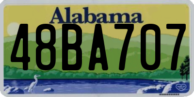 AL license plate 48BA707