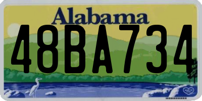 AL license plate 48BA734