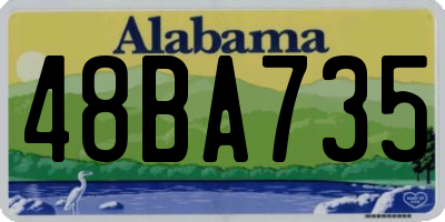 AL license plate 48BA735