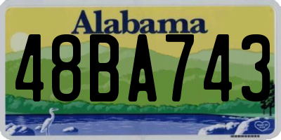 AL license plate 48BA743