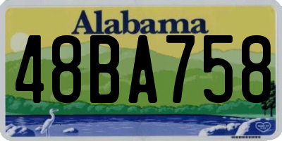 AL license plate 48BA758