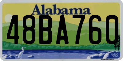 AL license plate 48BA760