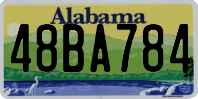 AL license plate 48BA784