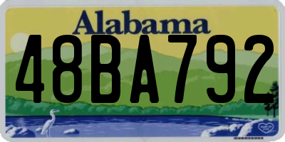 AL license plate 48BA792