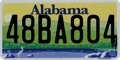 AL license plate 48BA804
