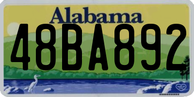 AL license plate 48BA892
